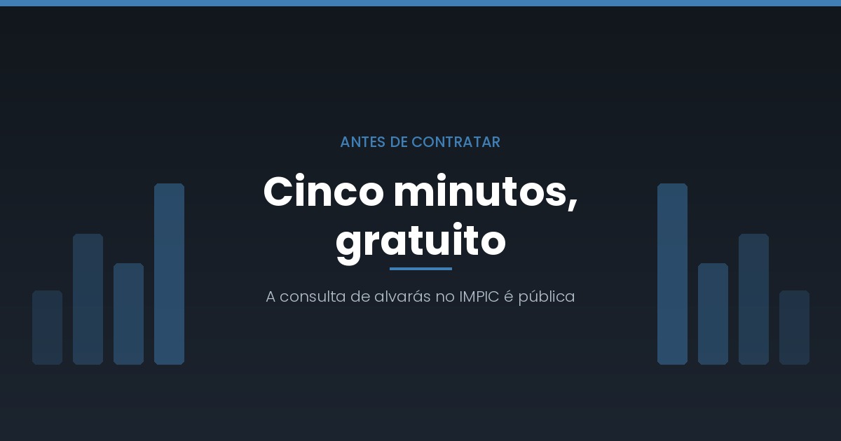 Alvará de construção: como verificar um empreiteiro no IMPIC em cinco minutos